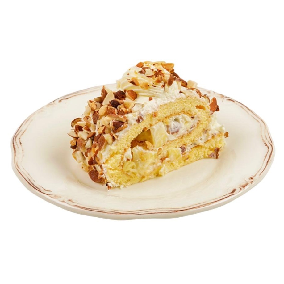 Ananaslı Bademli Sarmal Pasta