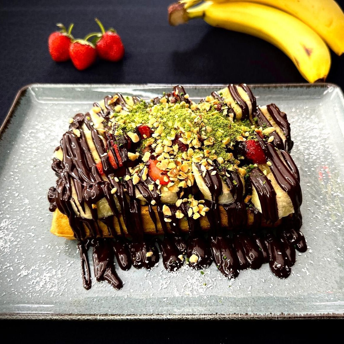 Bitter Çikolatalı Waffle (Tek Kişilik)