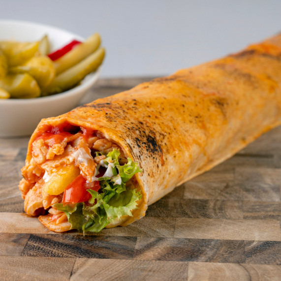 Antakya Usulü Kaşarlı Tavuk Döner Dürüm