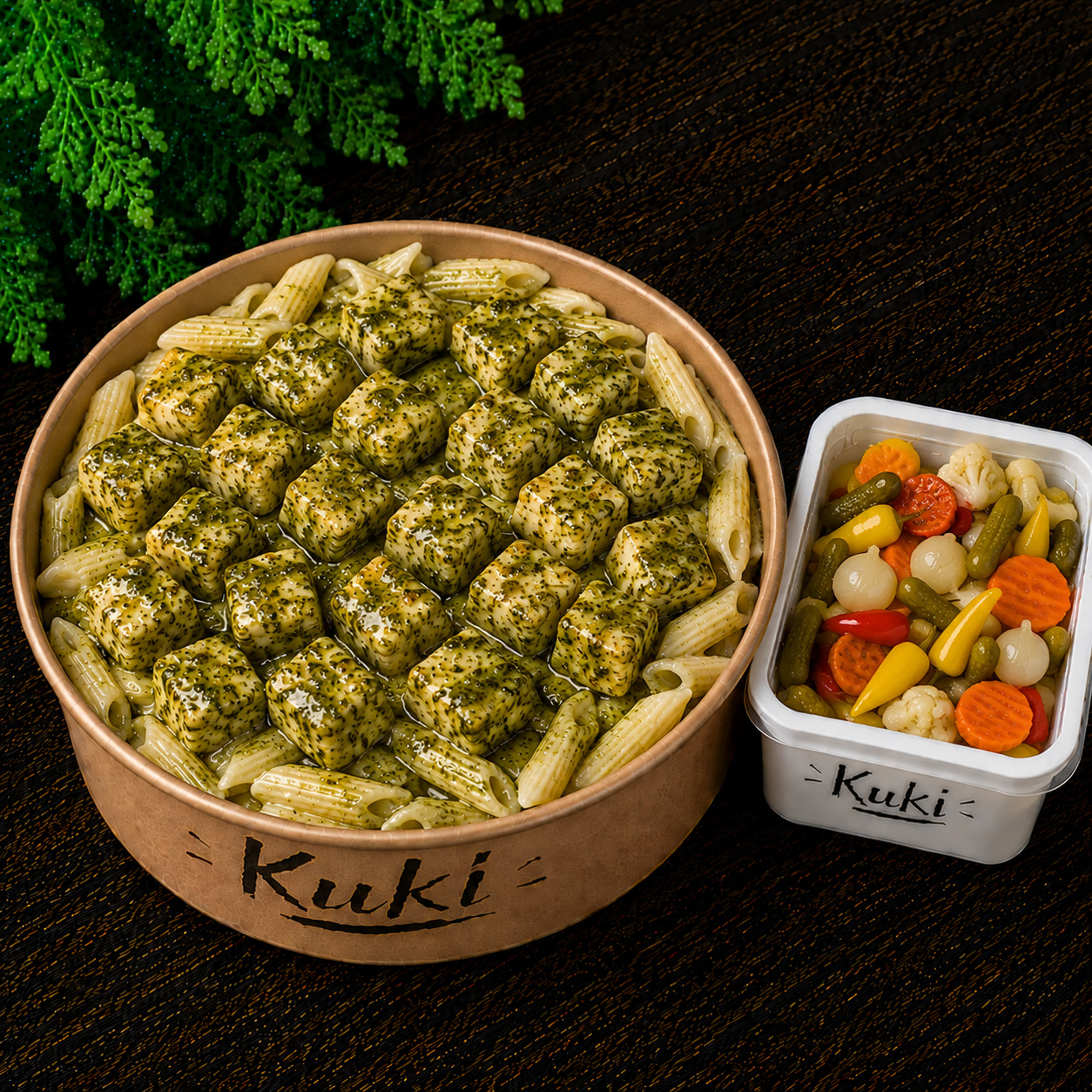 Kuki`nin Pesto Soslu Tavuk Makarna toplam 500gr