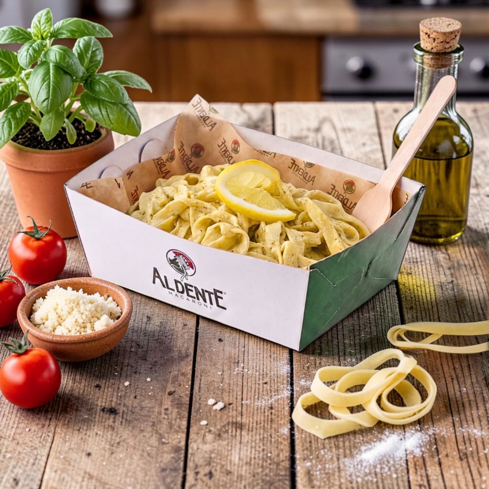 Pesto Sos Limon Fettucine
