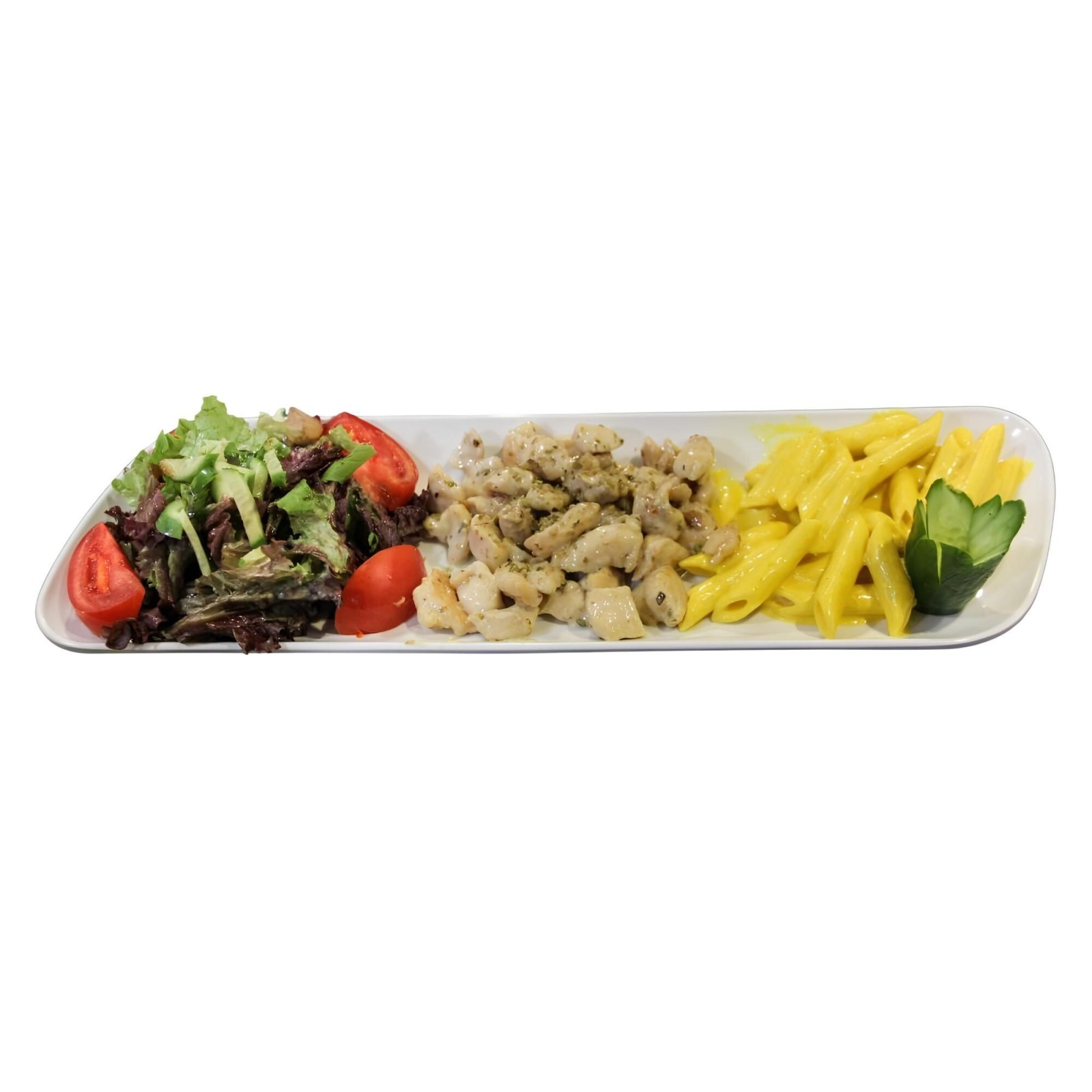 Soya Soslu Tavuk, Makarna, Salata