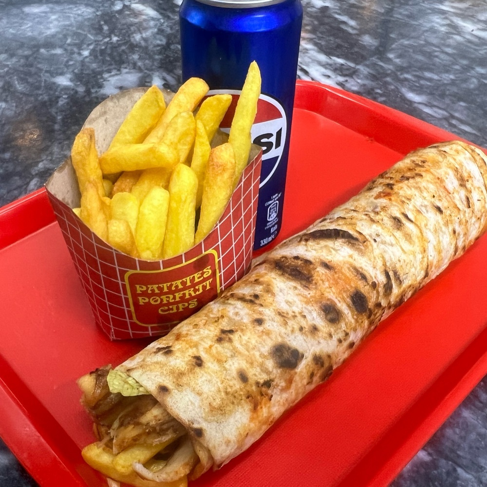 Tavuk Döner dürüm Menü 100 Gr
