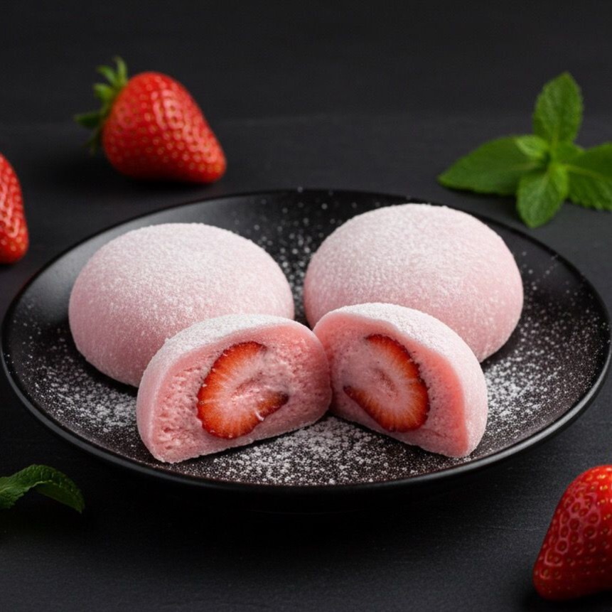 Çilekli Mochi (2 Adet)