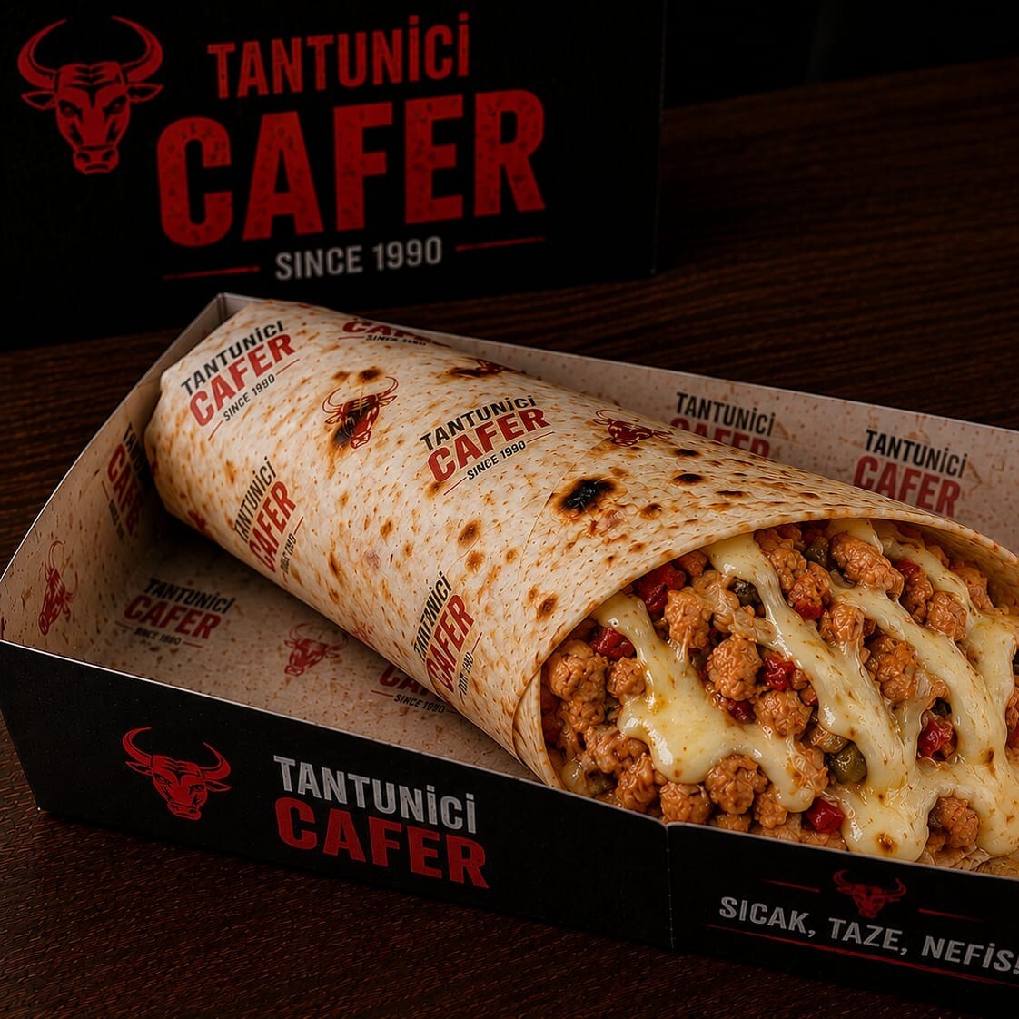 Kaşarlı Tavuk Tantuni Dürüm