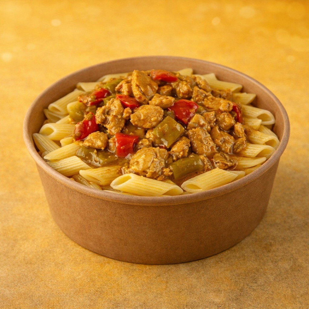 Makarna Üstü Köri Soslu Tavuk Sote (400 Gr)