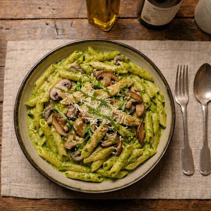 Pestolu Mantarlı Penne