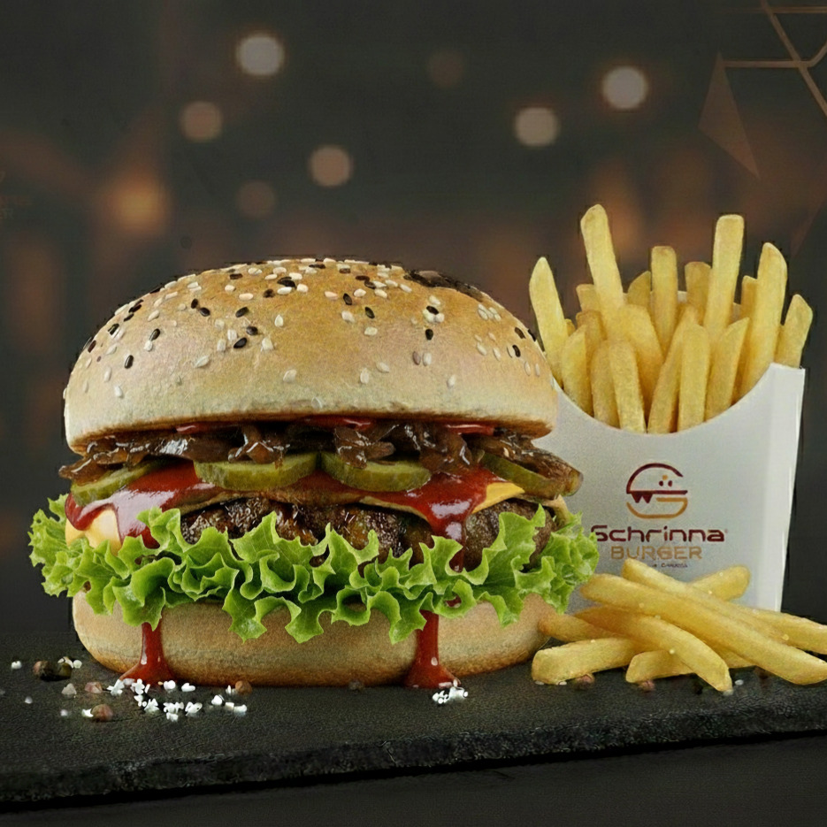 Asya Acılı Burger & Patates Kızartması Menü