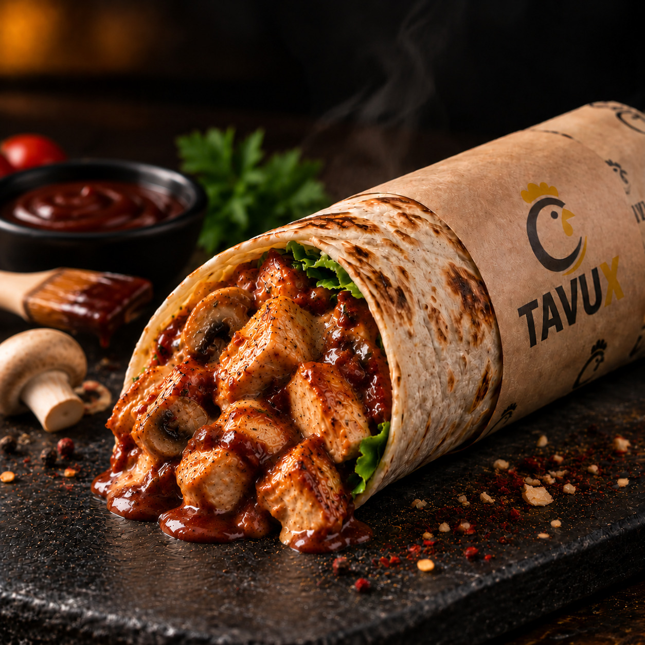 Barbekü Soslu Tavuk Dürüm