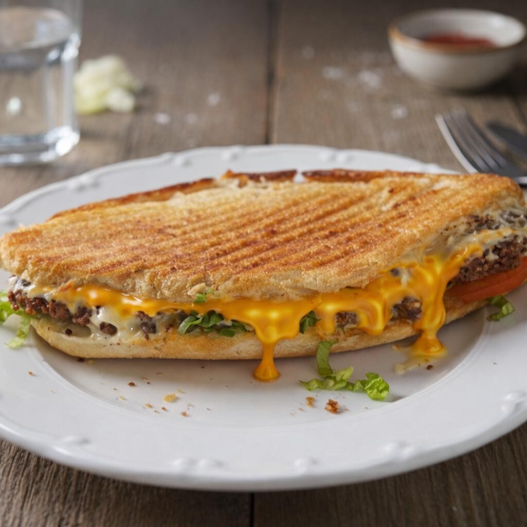 Cheddarlı Ekmek Arası Köfte Tost