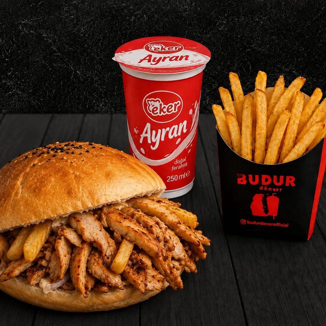 Menü Tombik Döner (75 gr)patates-ayran