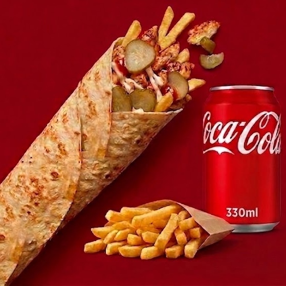 Tavuk Döner Dürüm X-Large Klasik Menü