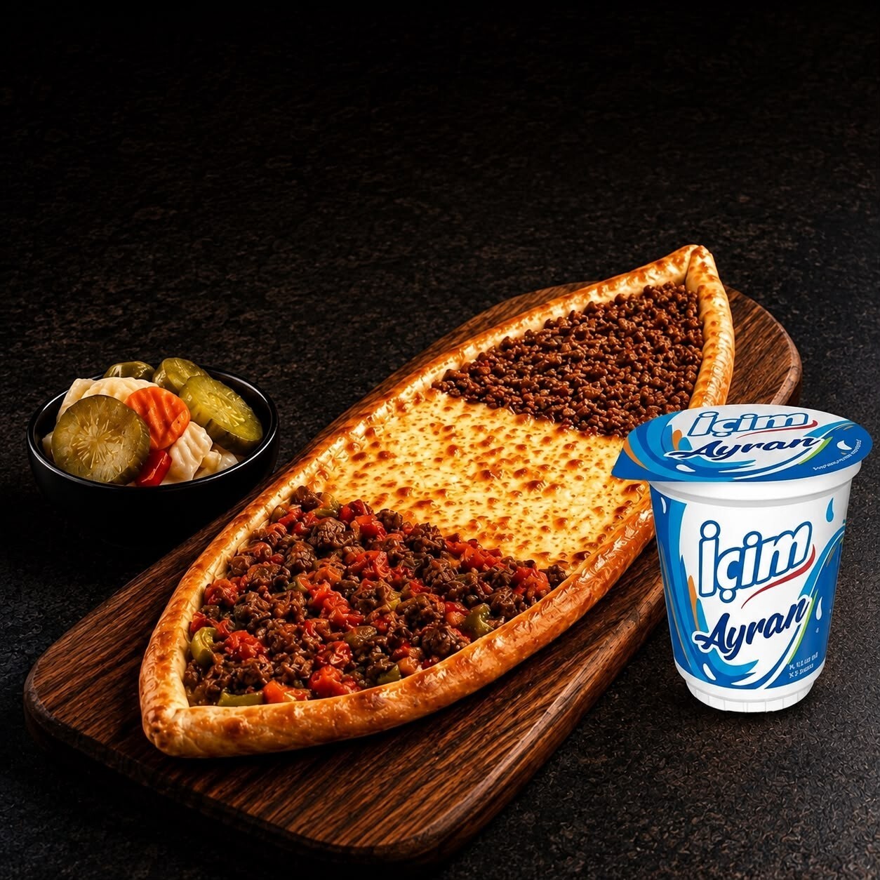 45 cm Boyutunda Karışık Pide Menü