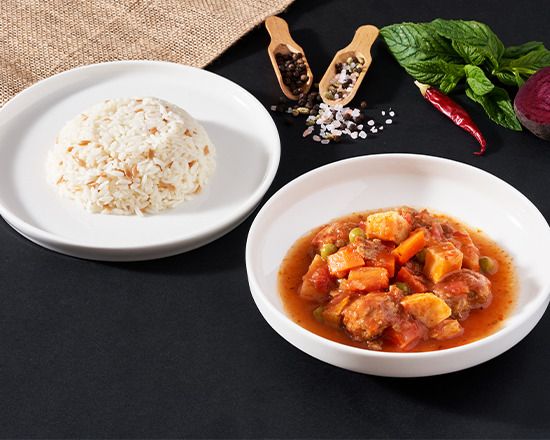 Sebzeli Sulu Köfte & Pirinç Pilavı