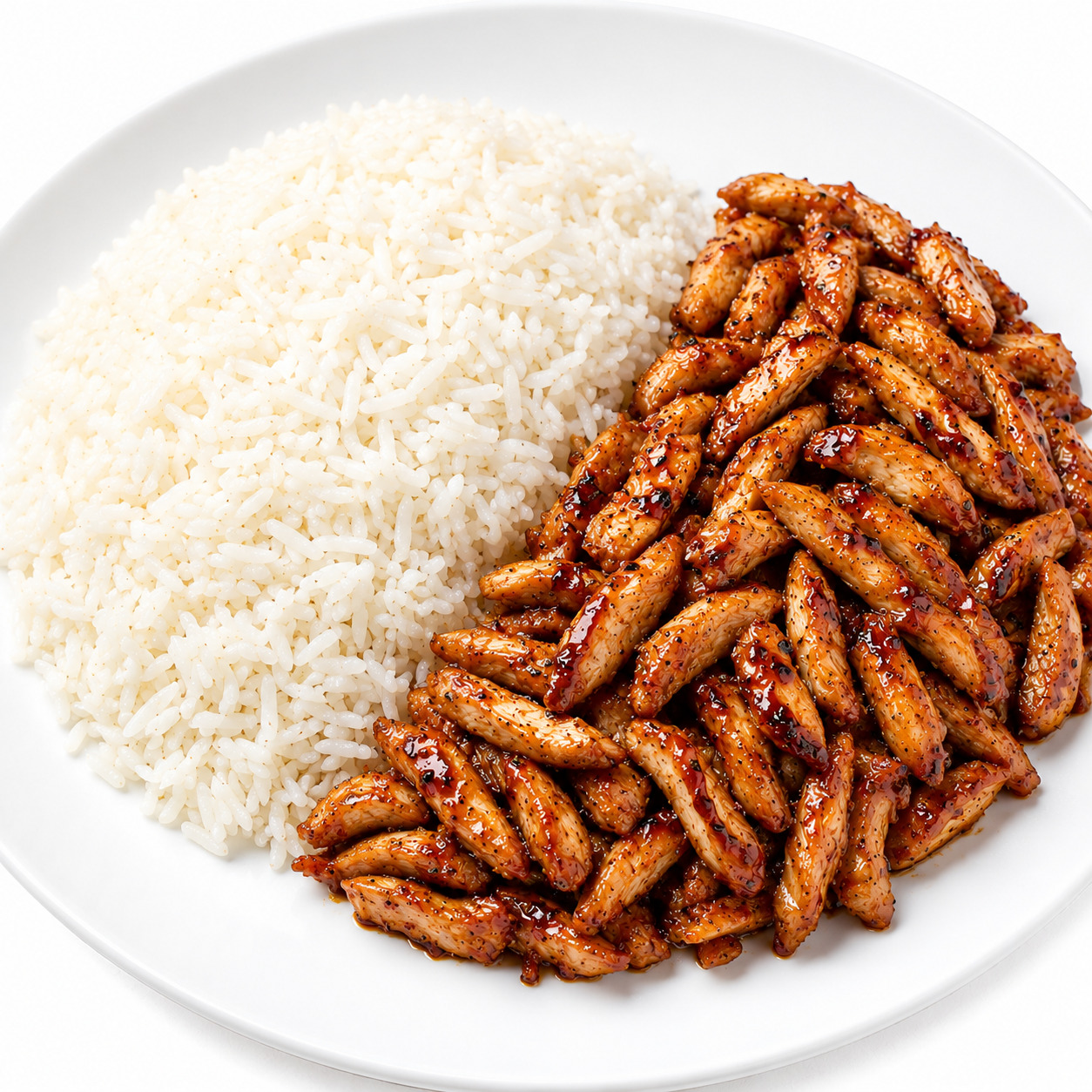 King Rice Tavuk Üstü 150 gr Barbekü Soslu Tavuk 250 gr Tereyağlı Pilav