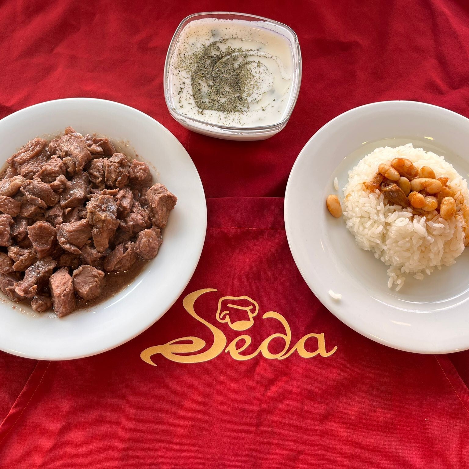 Dana Et Kavurma + Pirinç Pilavı + Cacık