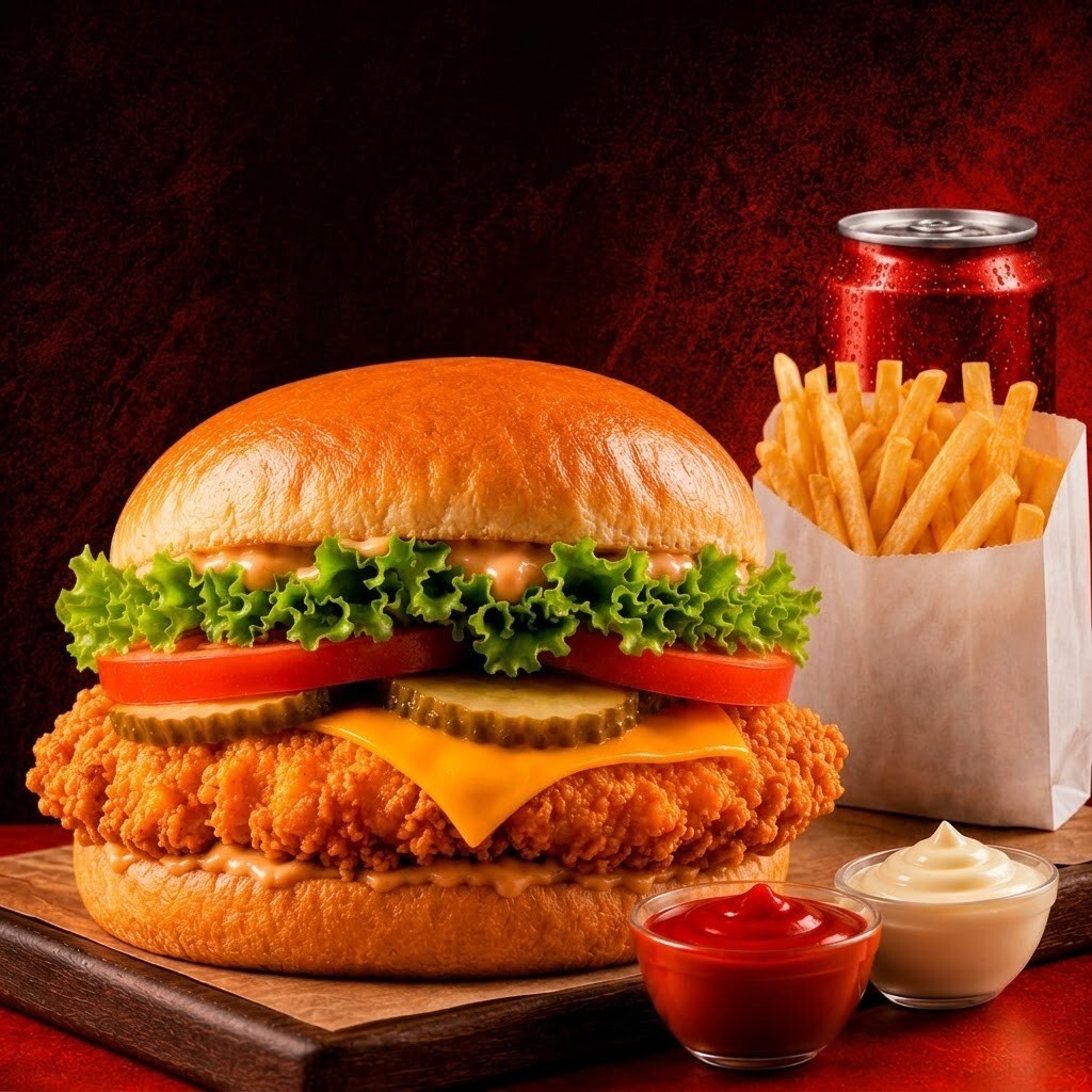 CHEESE CHICKEN BURGER