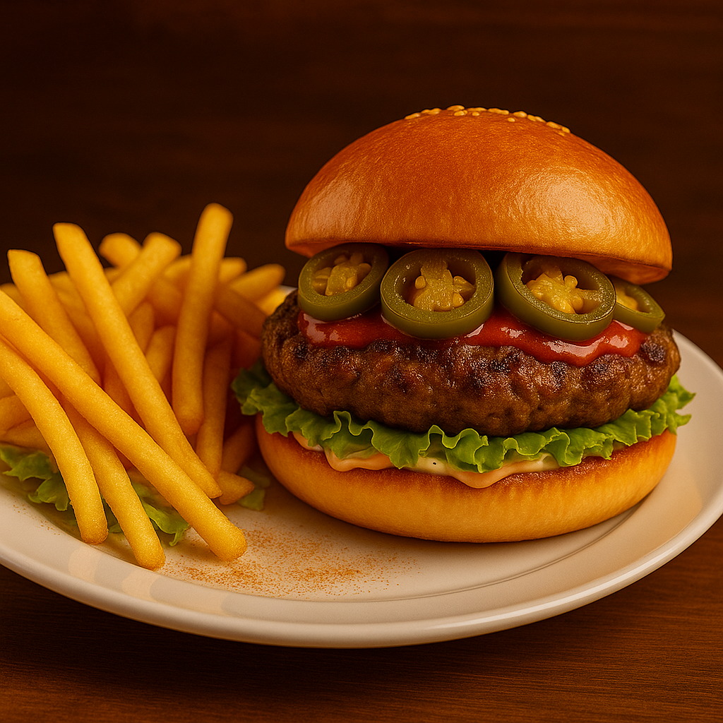 Meksika Burger (+ 330 Ml. Coca Cola