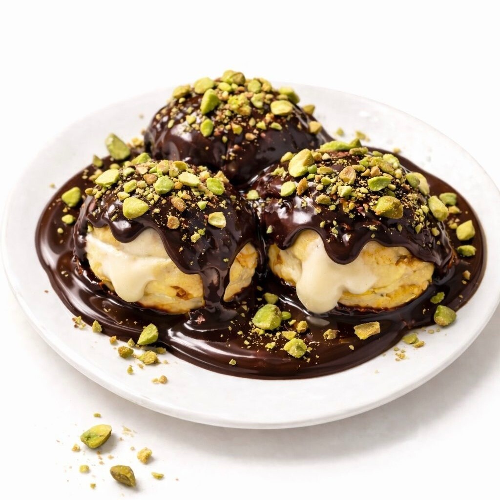 Antep Fıstıklı Profiterol (3 Top)