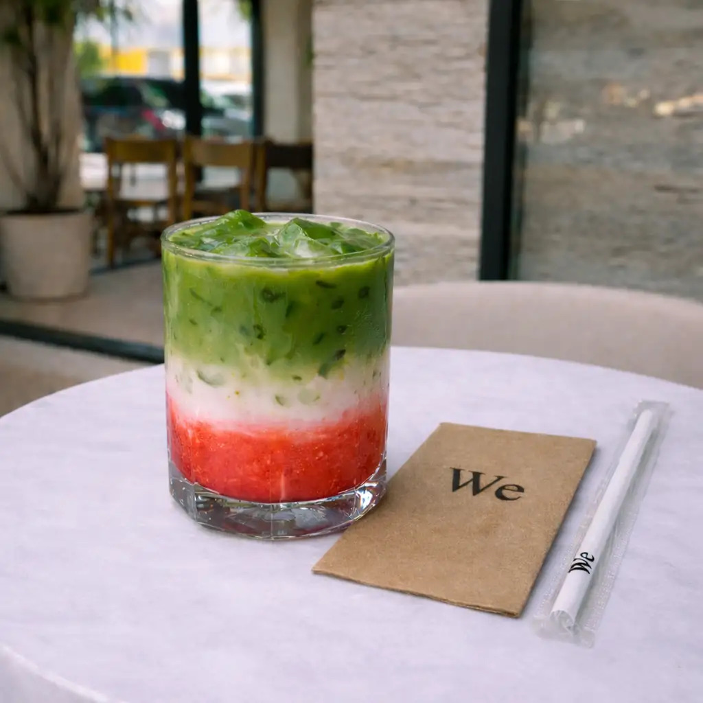 Ice Strawberry Matcha Latte
