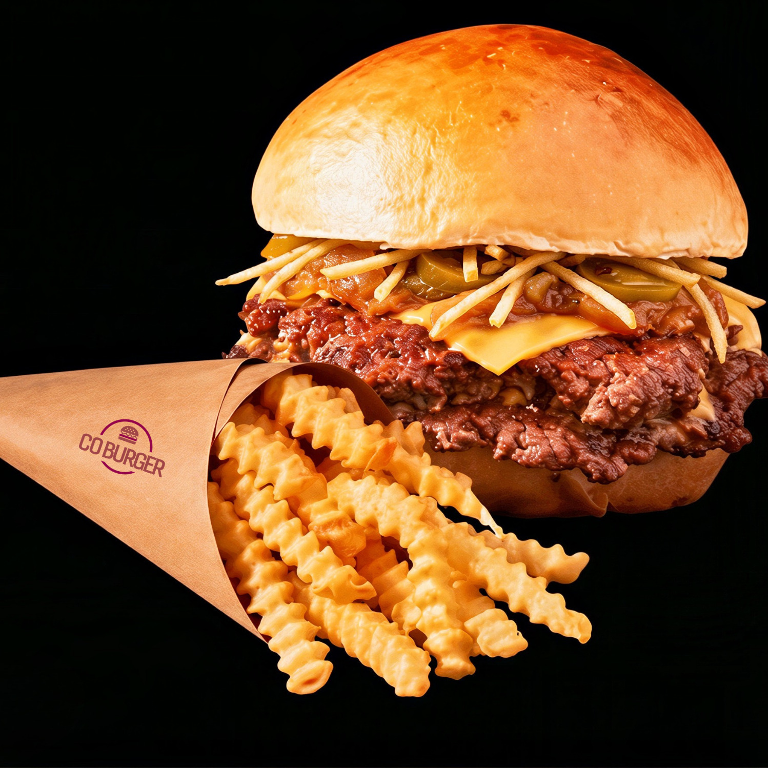 Chipotle Smash Burger & Tırtıklı Patates