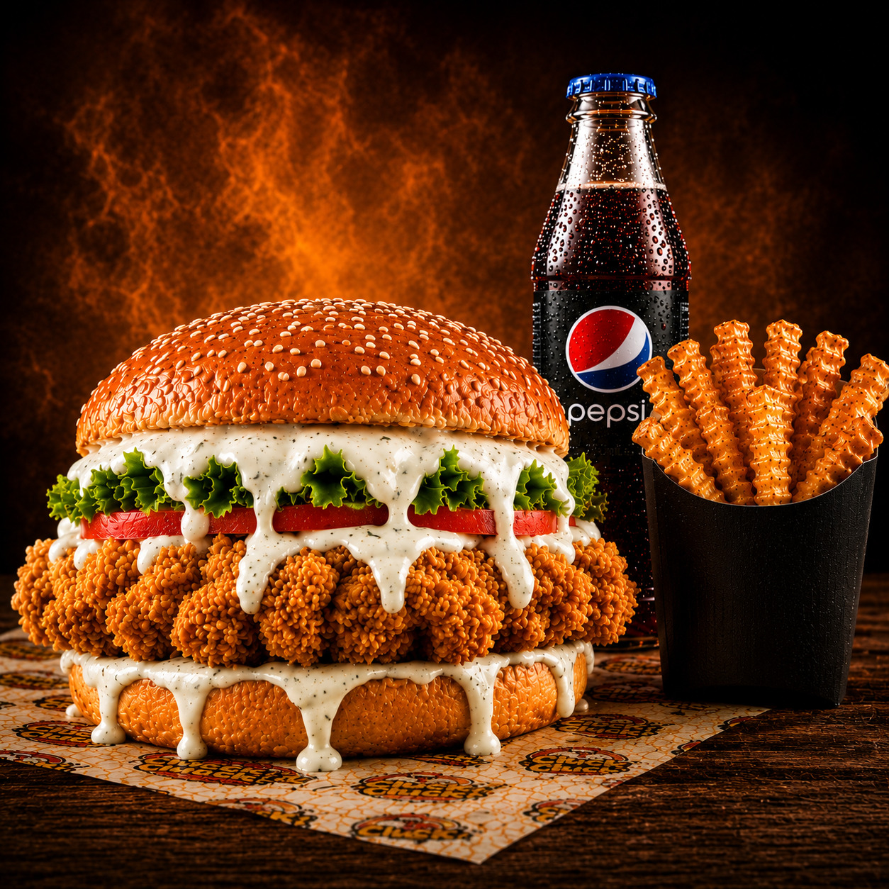Ranch Burger Menü