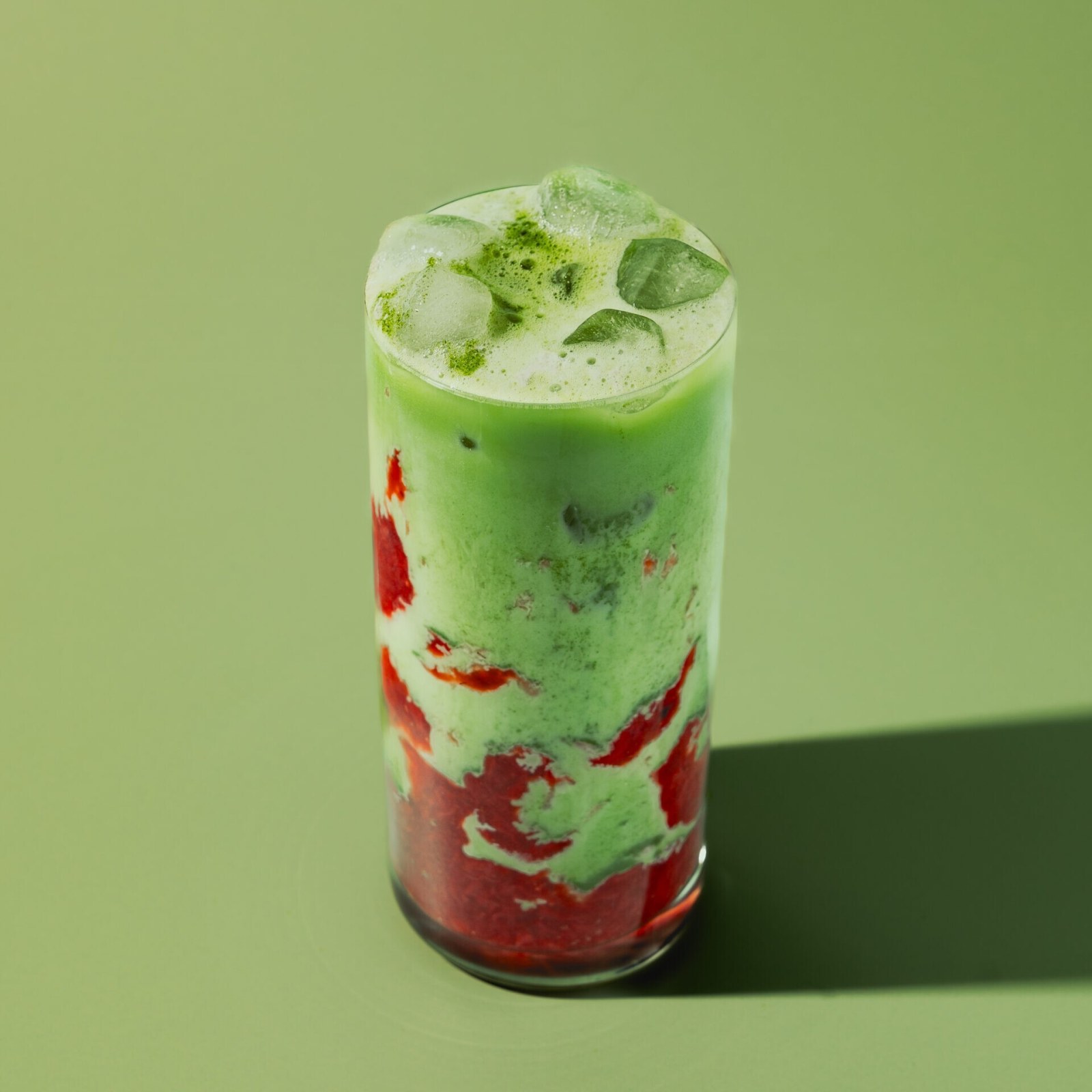 Ice Strawberry Matcha Latte