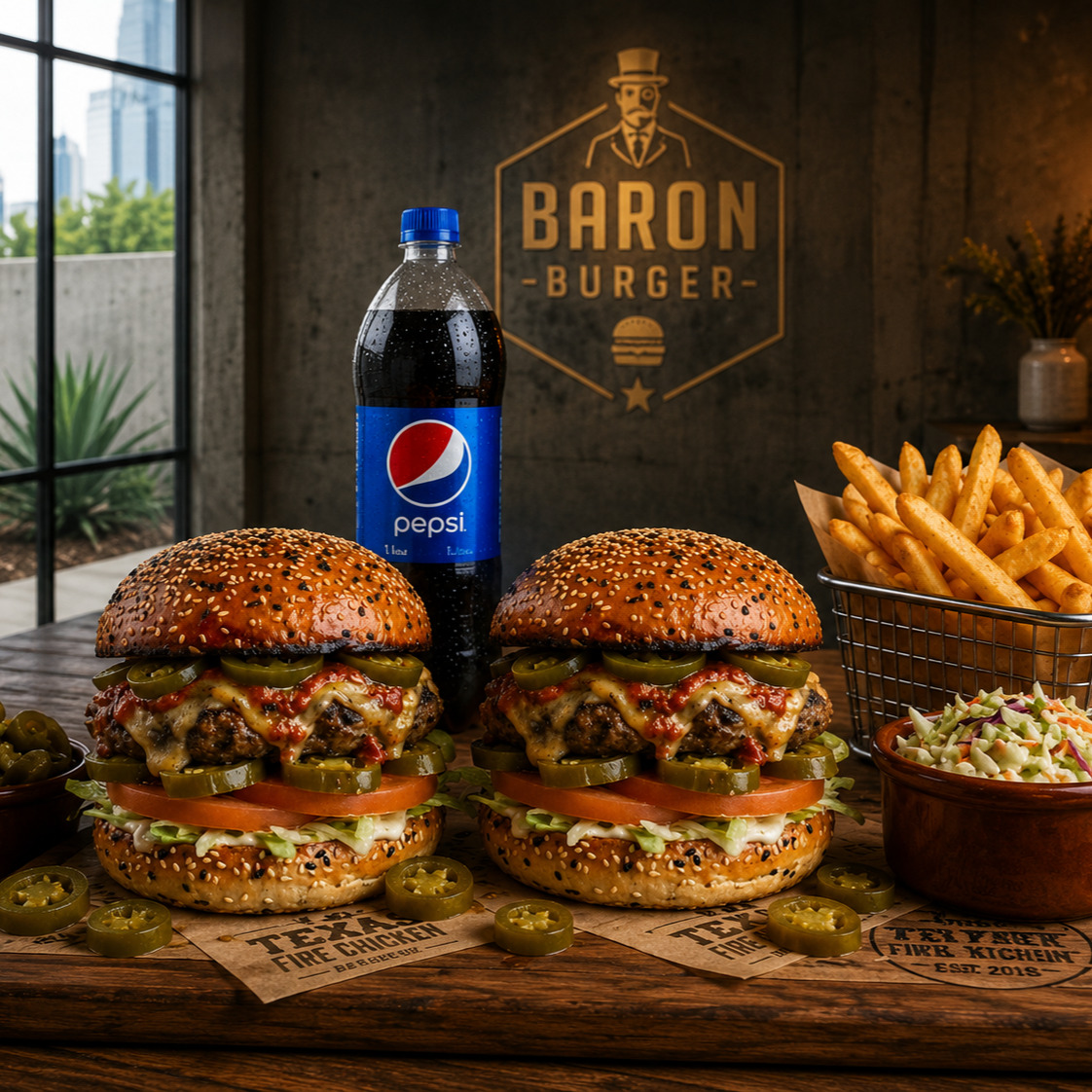 2'li Texas Fire Burger Menü