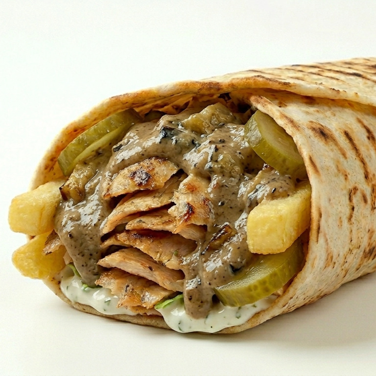 Köz Patlıcanlı Tavuk Döner Dürüm