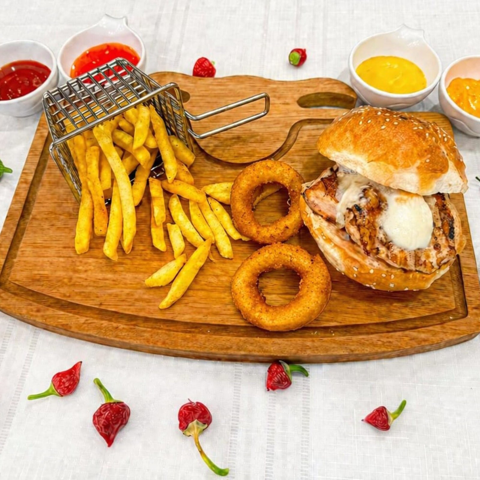 Mushroom Swiss Burger Menü