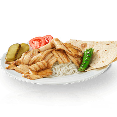 Pilav Üstü Tavuk Döner (150 gr.) + Ayran + Salata