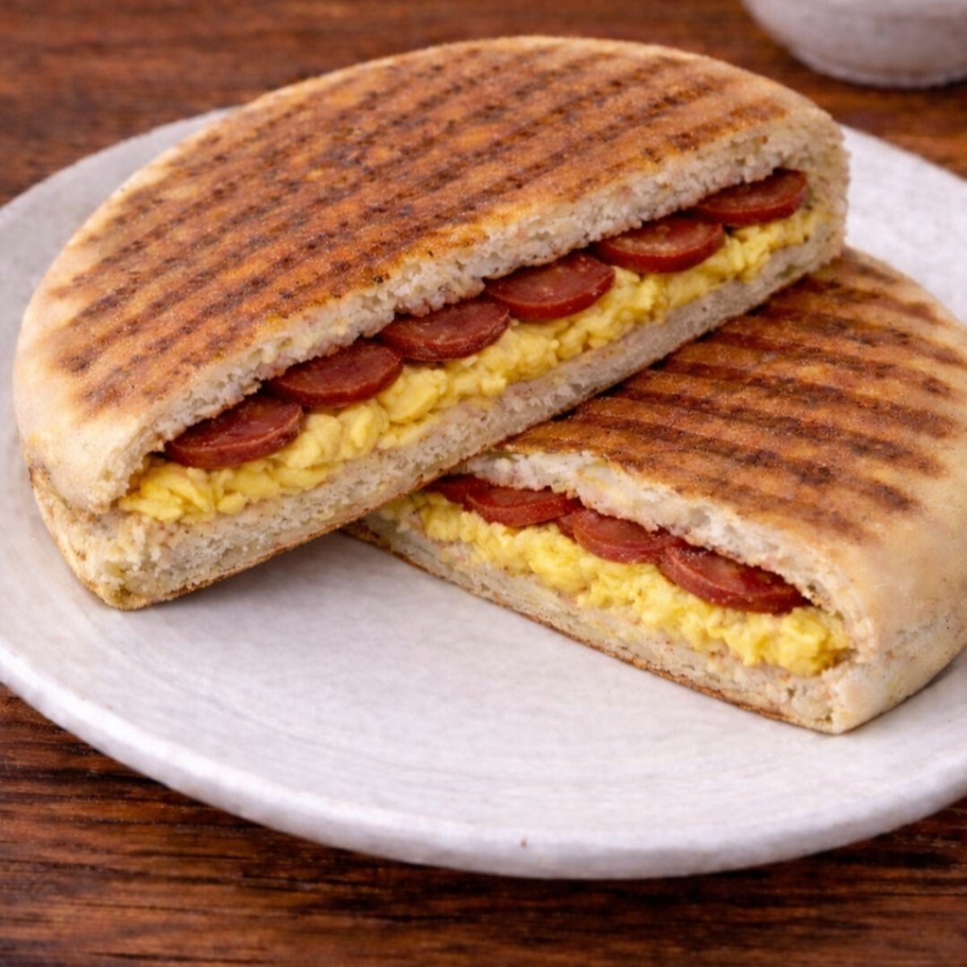 Bazlama Yumurtalı Sucuklu Tost
