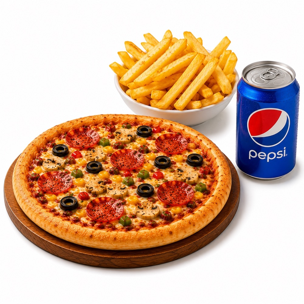 Küçük Boy Karışık Pizza Menü