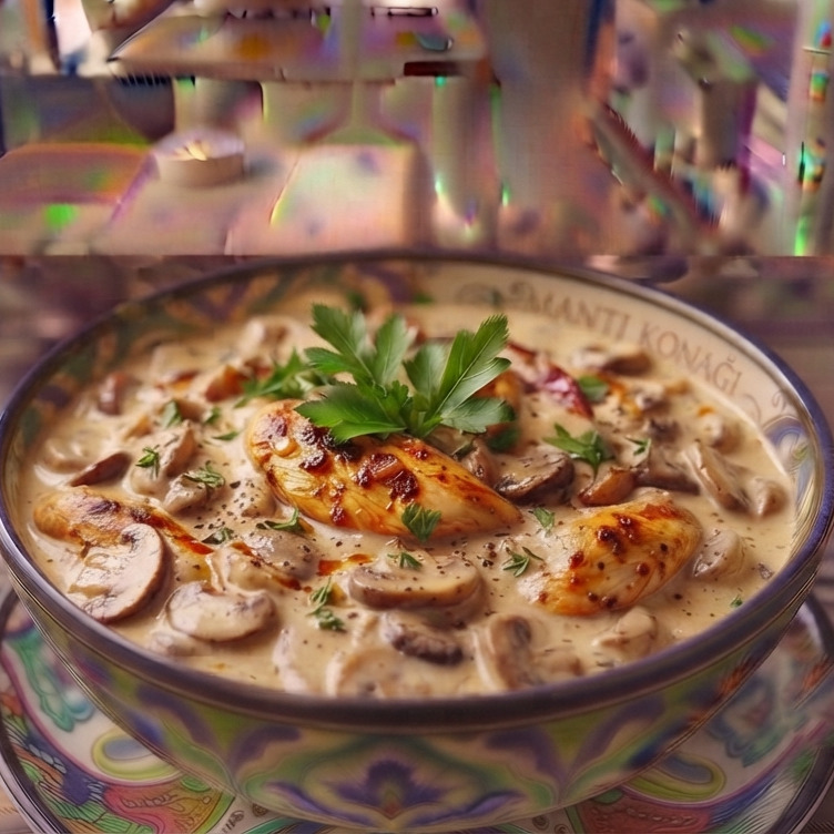 Kremalı Mantarlı Tavuk
