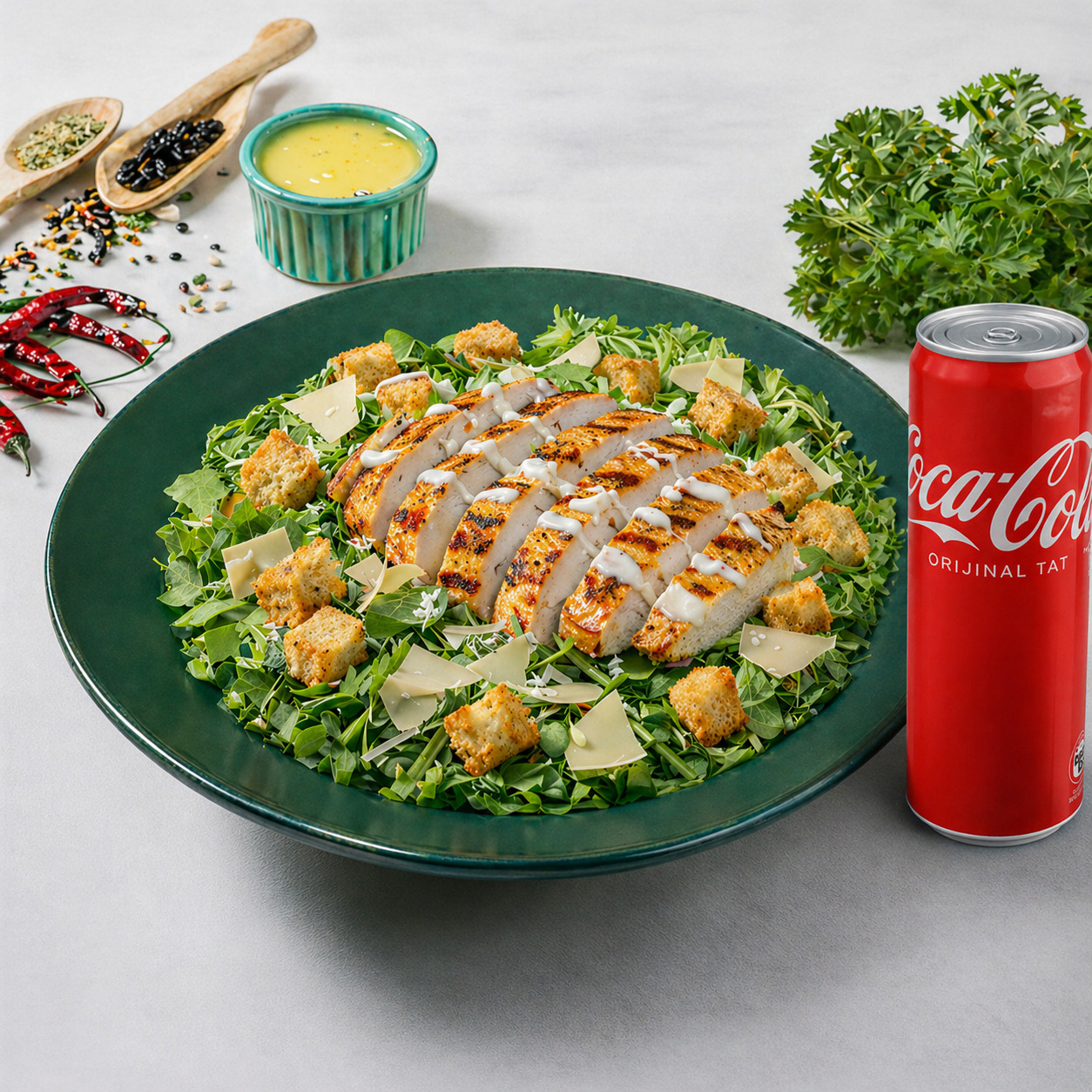 Lets Tavuklu Sezar Salata & Coca Cola Menü