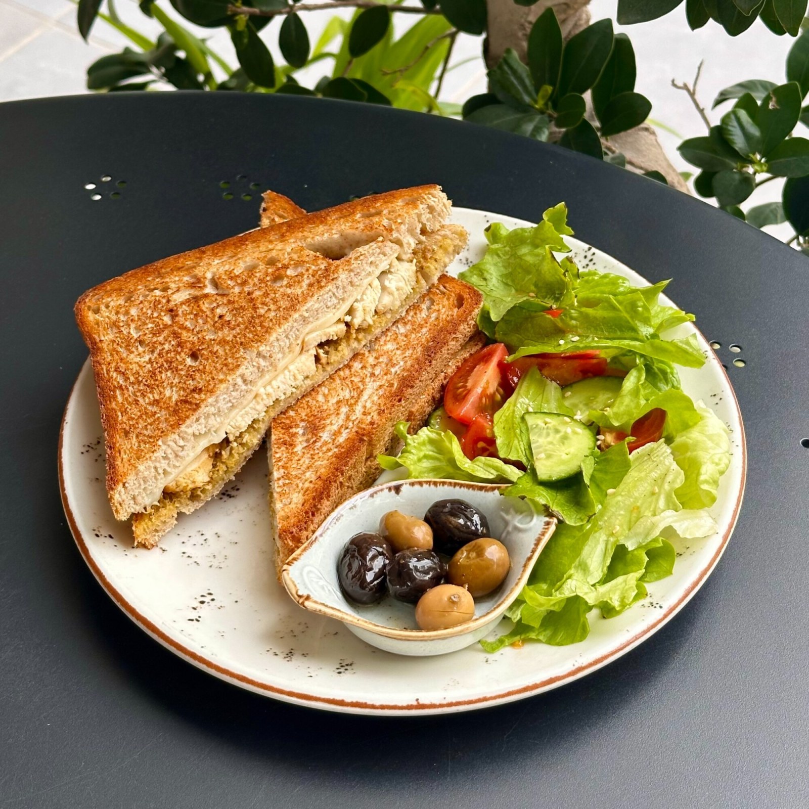 Ekşi Mayalı Pesto Tavuk Tostu