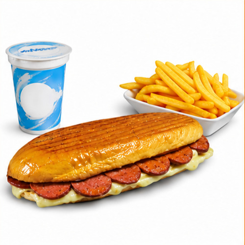 Karışık Tost + Ayran + Patates Kızartması