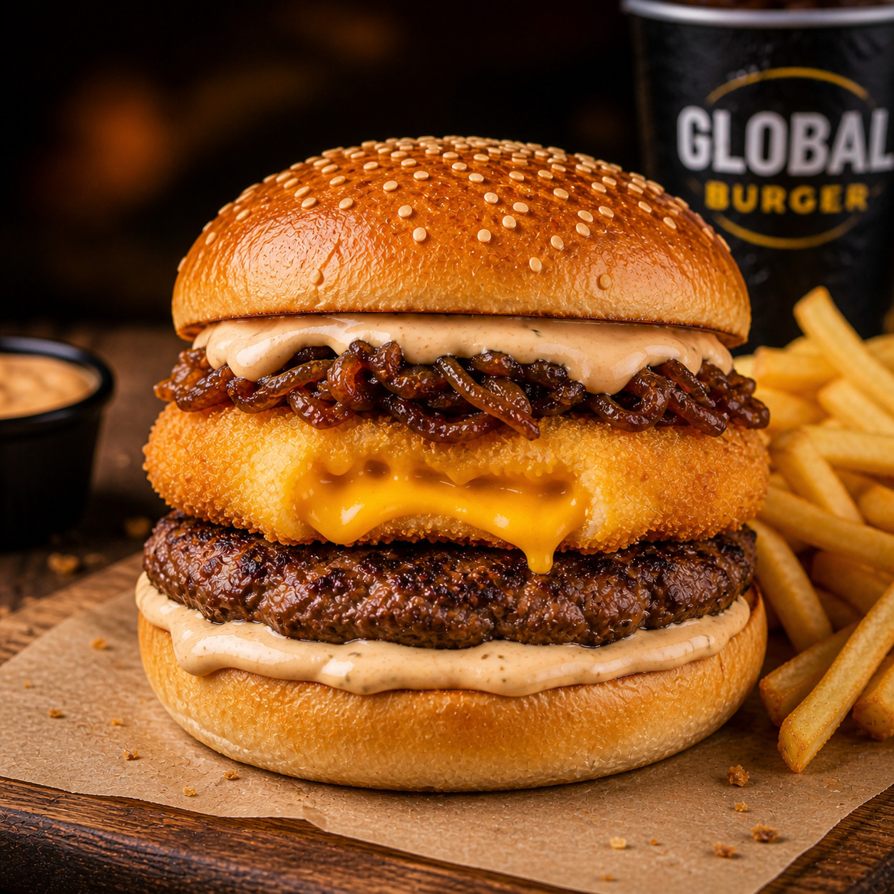Golden Swiss Burger