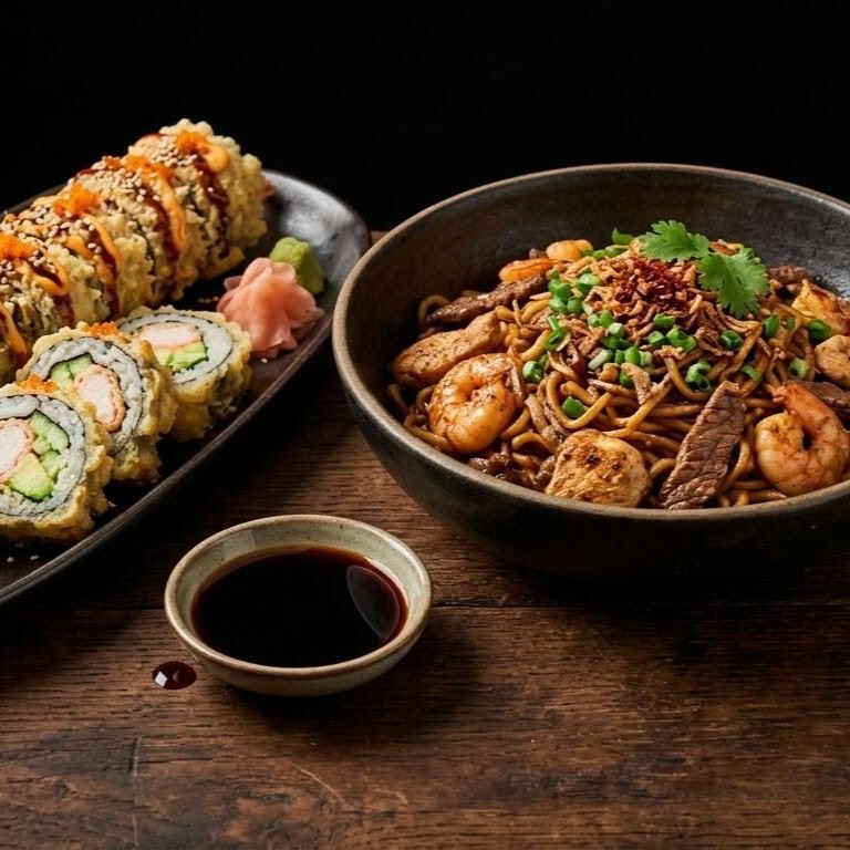 california tempura roll+singapur noodle+1 coca cola 330 ml