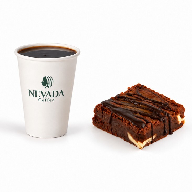 Beyaz Çikolatalı Brownie + Orta Boy Americano