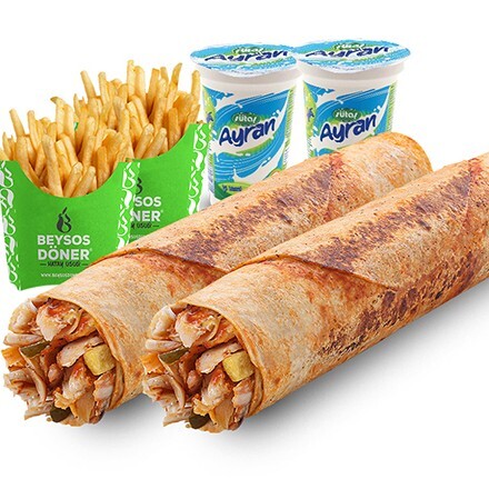 2'Li Tavuk Medium Dürüm Menüsü