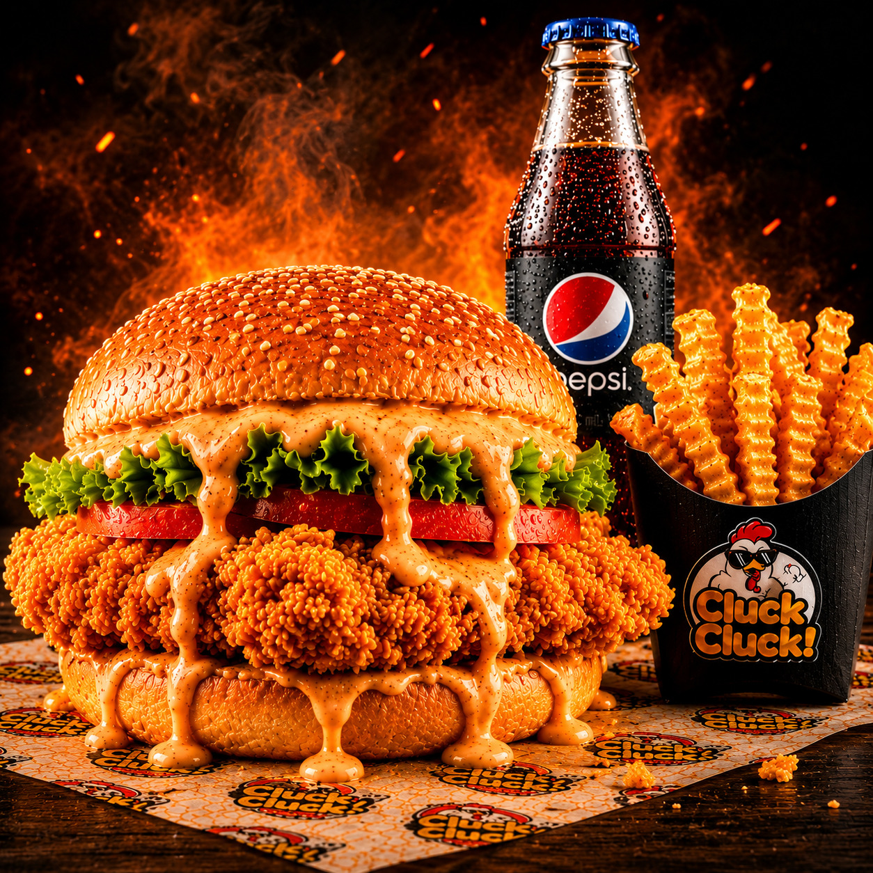 Cajun Burger Menü
