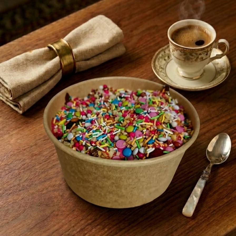 Gök Kuşağı Bowl Waffle ( Büyük hamur )
