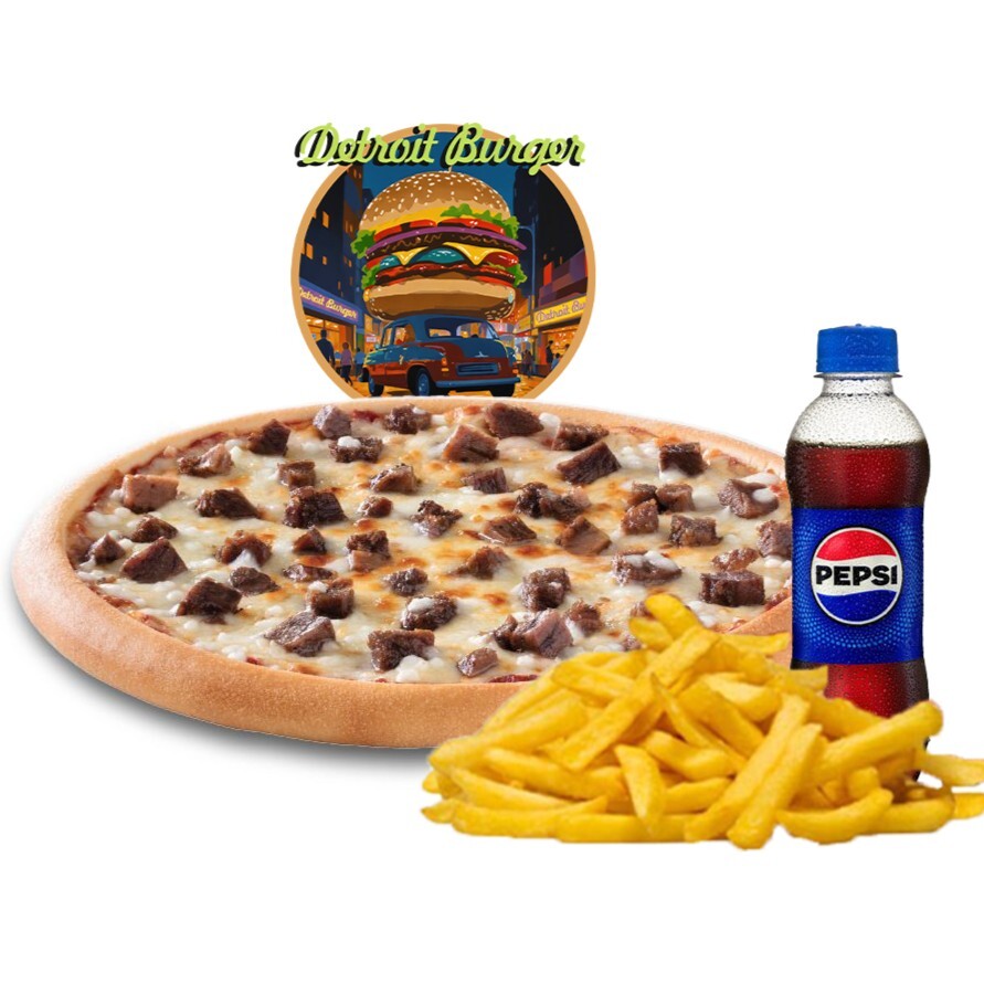Detroi̇t Kavurmalı Pi̇zza (Orta Boy) Menü
