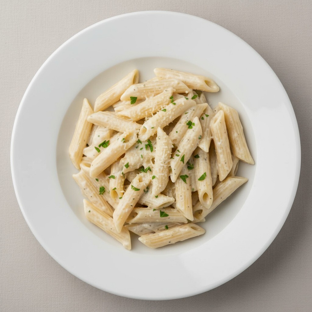 Sade Kremalı Penne Makarna