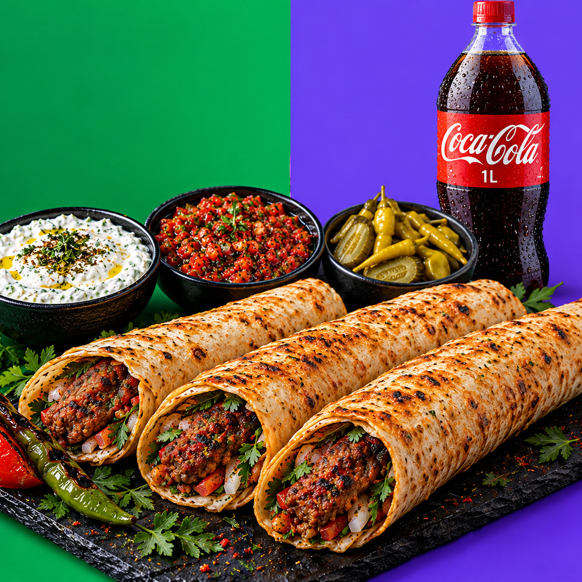 3 Kişilik Adana Dürüm Menü