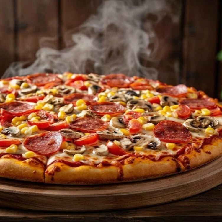 Classic Pizza (Büyük) VIP Live Sos Mantarlı Mısırlı Sucuk Gurme Pizzacı Pizza Italian
