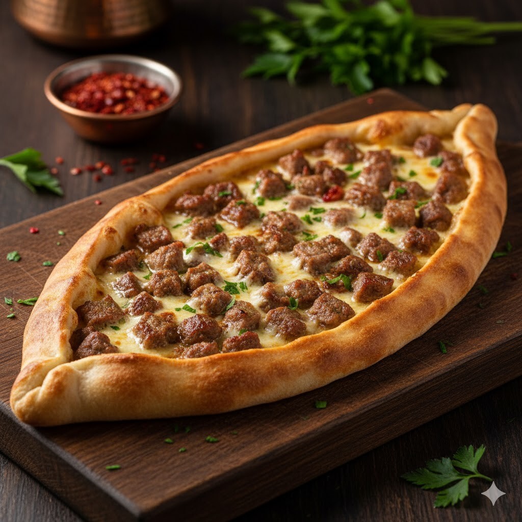 Kuşbaşılı Kaşarlı Pide