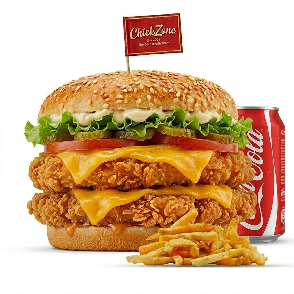 Double Chicken XL Burger Menü