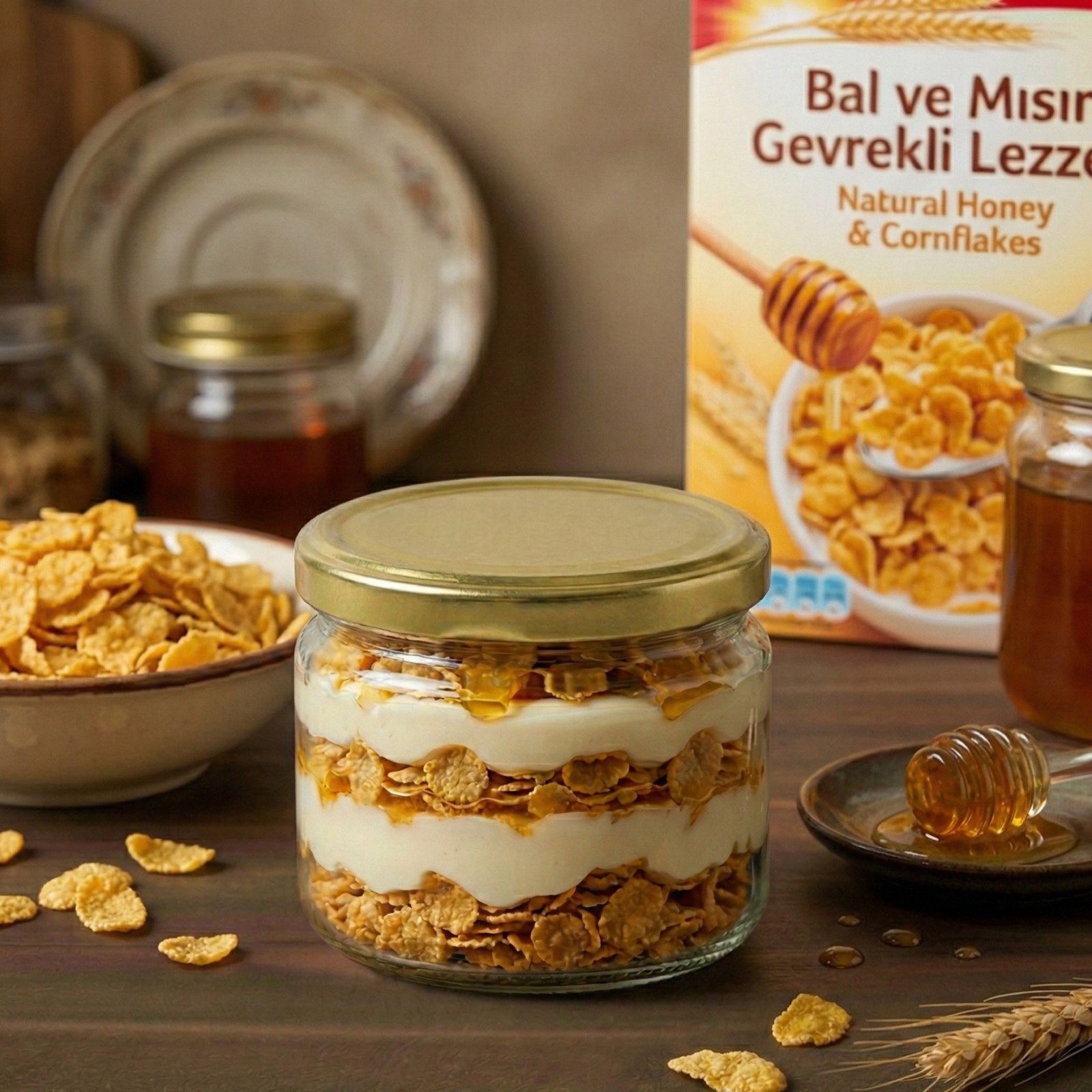 (Kavanoz) Cornflakes & Bal Mag
